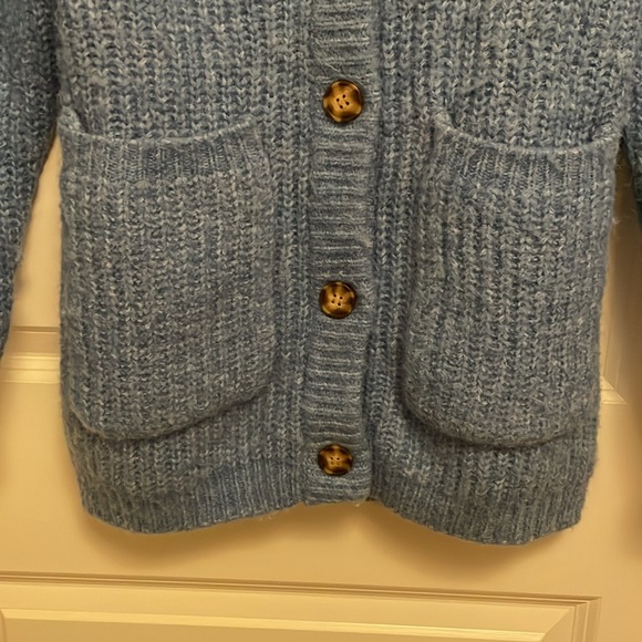 Zara Chunky Blue Cardigan - Picture 4 of 5